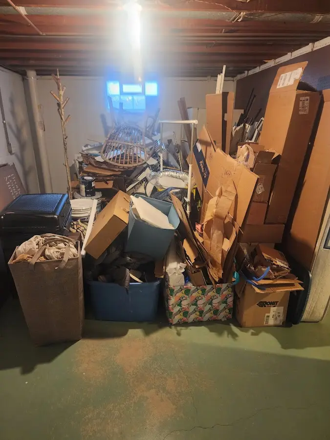 Roll-off dumpster container at job site for Concrete Dumpster Rental in Escanaba